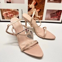 Sandales à talons hauts pour femmes, été 2026, à bout ouvert, avec lanières fines croisées à l'arrière, talon ouvert, sexy, nouveaux produits tendance