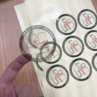 Impression estampage à chaud Logo feuille d'or autocollants auto-adhésifs vinyle Transparent étiquette rouleau étanche clair Transparent autocollant