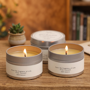 Jialong Houseware Handmade Organic Soy Wax <b>Candle</b> Metal Jar Nordic Style Aromatherapy Scented Customizable Wedding Use 1-20 - Product Image 3