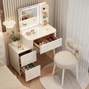 Smart Bedroom Furniture Modern Simple Multi-functional Princess <b>Dressing</b> Makeup <b>Table</b> With Side Cabinet <b>Vanity</b> Smart <b>Mirror</b> - Product Image 5