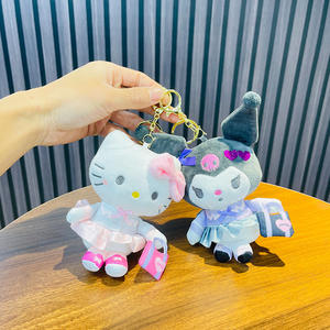 Peluche porte-clés My Melody de la <span class=keywords><strong>série</strong></span> Campus Style Sanrioed japonaise, mignonne, avec un charme pour sac d'école - Product Image 2
