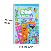 Livre d'autocollants ultime pour enfants : plus de 200 autocollants colorés sur les animaux et la nature pour les loisirs créatifs et le jeu éducatif