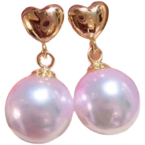 Accessoires en perles DIY 2021, argent S925, support vide, boucles d'oreilles simples avec perles rondes de 8 à 12 mm - Product Image 5