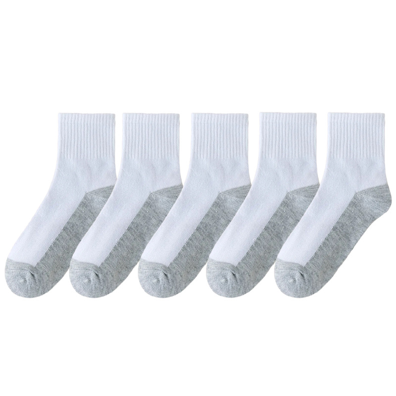 Chaussettes mi-mollet plates yin yang [gris clair]