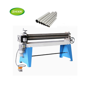 เครื่องรีดแผ่นโลหะแบบสามลูกกลิ้ง ขนาด 1000 มม. (4 ฟุต) สำหรับงานรีดแผ่นเหล็กชุบสังกะสี ความหนา 1.5 มม. 2 มม. เบอร์ 26  และงานรีดโลหะสแตนเลส สำหรับงานผลิตท่อและโครงสร้างระบบ HVAC - Product Image 1