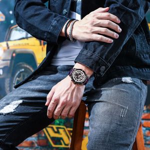 REWARD RD83011M 2025 Nuevo Reloj Deportivo de Cuarzo para Hombre, Correa de Cuero Genuino, Resistente al Agua 30m, Luminoso - Product Image 6