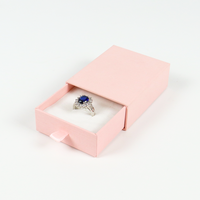 Boîte cadeau pour bijoux en carton rigide, écologique, biodégradable, faite à la main, avec mini tiroir coulissant, matériaux recyclés, finition mate