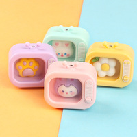 Mini porte-clés lumineux en forme de téléviseur, avec son, petit cadeau, porte-clés dessin animé, pendentif pour sac d'école