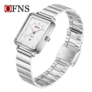 OFNS <span class=keywords><strong>1609</strong></span> Top-Marke Damen Quadratische Quarzuhren Elegantes Design Mode Stahlarmband Kalender Retro-Stil - Product Image 5