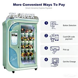 ตู้จำหน่ายดอกไม้แช่เย็น บริการตัวเองตลอด 24 ชม. ตู้จำหน่ายดอกไม้แบบช่อดอกไม้ ตู้จำหน่ายดอกไม้สำหรับร้านดอกไม้ - Product Image 4