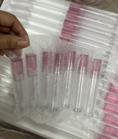Tube de brillant à lèvres vide transparent le plus vendu en gros personnalisé propre logo bonne qualité 8ml bouteille vide ronde