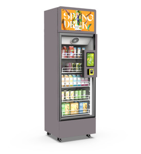 Mới Cao Kỹ Thuật 24/7 Bán Hàng Tủ Lạnh Với Đôi Thông Minh Máy Ảnh Máy Bán Hàng Tự Động Cho Snack Với Đầu Đọc Thẻ Ý Tưởng Kinh Doanh - Product Image 1
