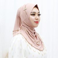 Voile instantané à bord souple pour femmes musulmanes, Hijab, Foulard, Bonnet à enfiler, Vente en gros directe usine
