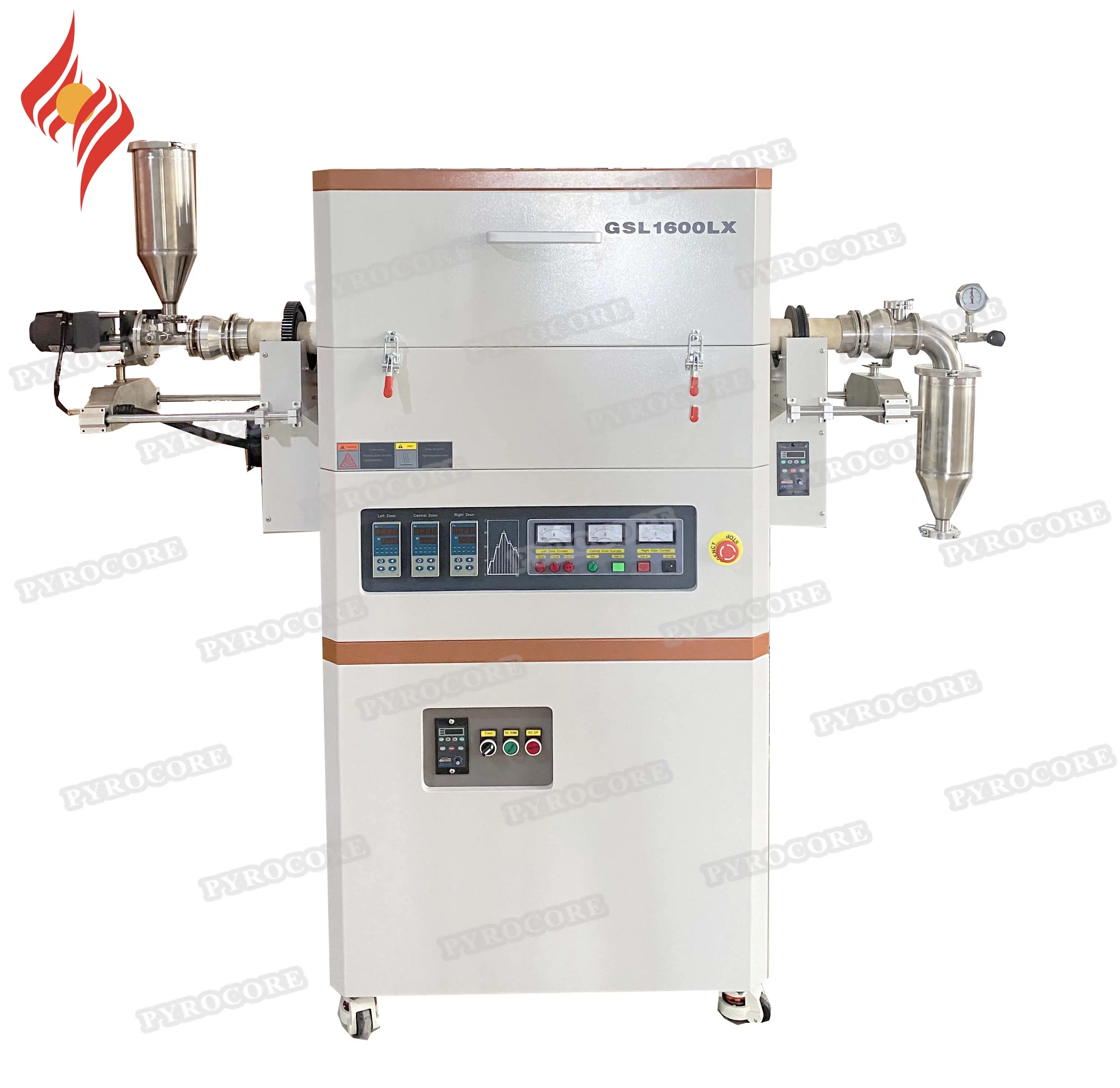 Lab Electric Heating Equipment Customize Vacuum Rotary Tube Furnace Tiltable Atmosphere Tube Furnace For Activated Carbon