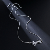 Collar con Nombre Personalizado, Chapado en Oro de 18K, Cadena de Acero Inoxidable, Placa con Nombre en Forma de Corazón, Regalo Exquisito