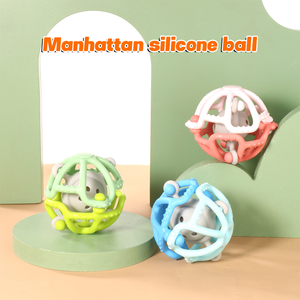 Produit unisexe en silicone pour bébés, <span class=keywords><strong>hochet</strong></span> en forme de boule, jouet à mâcher, doux et confortable, équipement d'alimentation sensorielle - Product Image 5