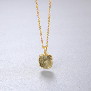 Collar de labradorita <span class=keywords><strong>natural</strong></span>/piedra lunar, joyería de plata de ley 925, joyería de piedra lunar chapada en oro de 18 quilates - Product Image 2