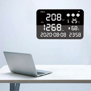 Analyseur de CO2 mural avec grand écran, moniteur PM2.5, testeur de qualité de l'air, capteur de dioxyde de carbone pour écoles - Product Image 4