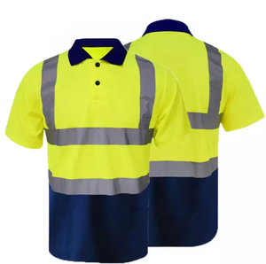 Camiseta Polo de Alta Visibilidad Wesure, 100% Poliéster, Reflectante, Ropa de Trabajo de Seguridad, Logotipo Personalizado, Hecho en China, OEM, ODM - Product Image 4