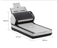 Scanner de documents Fujitsu fi-7280 600 DPI 80 PPM/160 IPM A4 avec plateau plat et chargeur automatique de documents, compatible OCR
