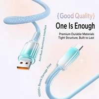 Kabel Data USB-C Pengisian Cepat 120W 6A Lintas-Batas dengan Bahan Anyaman 180 Derajat, Kompatibel dengan iPhone 15/16, Laptop, Smartphone