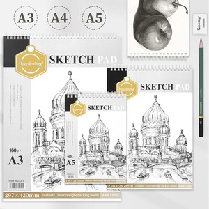 Nghệ thuật Nguồn cung cấp bằng văn bản vẽ giấy phác thảo Pad thiết kế đồ họa phác thảo xoắn ốc ràng buộc sketchbooks A5 vẽ phác thảo cuốn sách - Product Image 3