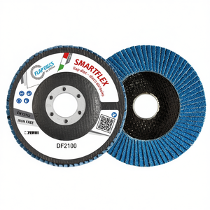 Disco de Láminas Fervi Smartflex Classic de 115 mm, Abrasivo Sin Hierro para Lijado de Metal - Product Image 1
