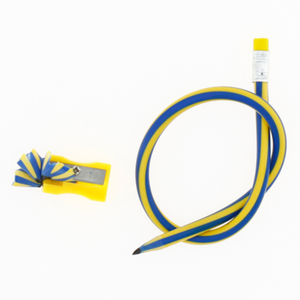 ดินสอแบบใหม่รักษ์โลก แกนอ่อนงอได้ สีดำ ลายเกลียวบาง ทำจาก PVC สำหรับเด็ก - Product Image 4