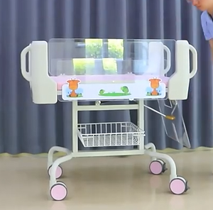 Cuna médica <span class=keywords><strong>con</strong></span> ruedas y barandillas transparentes, cuna segura para recién nacidos para salas de <span class=keywords><strong>maternidad</strong></span> y clínicas pediátricas - Product Image 3