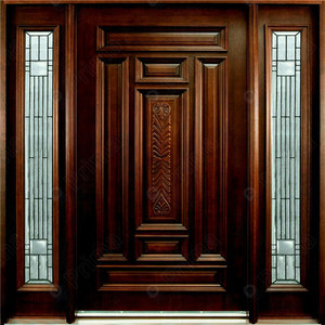 ประตูไม้แข็งสไตล์จีนที่เรียบง่ายทันสมัยสำหรับห้องนอนภายในประตูอบประตูไม้โอ๊คไทยด้วยมือสำหรับวิลล่าล็อกที่บริสุทธิ์ - Product Image 5