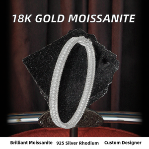 Jewelry Custom Women Christian Plated 925 <b>Silver</b> Zircon Diamond Moissanite Wedding Gift <b>Bracelet</b> <b>Bangles</b> - Product Image 2