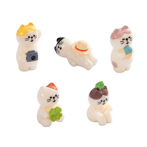 Dp Miniatura de Gato de Dibujos Animados en Resina, Accesorios Decorativos para el Hogar, Escritorio, Adorno para Coche - Product Image 5