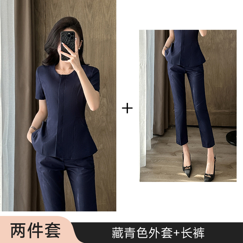 Navy blue coat and trousers