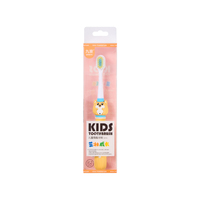 Brosse à dents à poils souples avec poignée en caoutchouc anti-dérapant pour enfants