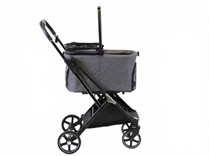 फैक्टरी मूल उच्च गुणवत्ता ऑक्फोर्ड सामग्री फोल्डेबल आउटडोर चार-पहिया पालतू कुत्ते स्टलर बिल्ली स्टलर - Product Image 6