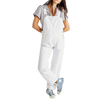 Salopette en jean tendance pour femme, style streetwear, taille haute classique, coupe ample rétro années 90, vente en gros