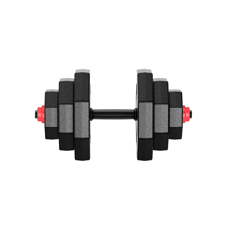 Kualitas tinggi PVC dengan semen Dumbbell ketel Bell Barbell 15kg Gym Home Training Dumbbell