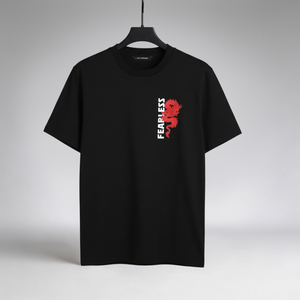 เสื้อยืดลำลองสีดำสำหรับผู้ชาย 180 GSM ผ้าเจอร์ซีย์เดี่ยว 100% คอตตอน คุณภาพสูง ขายส่ง - Product Image 1