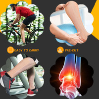 Bande prédécoupée kinésiologie bande d'éventail prédécoupée bandes d'œdème coupes élastiques en éventail pour gonfler les jambes de soutien bras poitrine cou dos