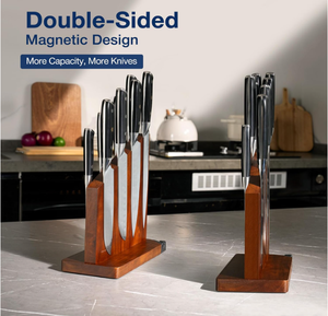 حامل سكاكين مغناطيسي خشبي من خشب الأكاسيا بتصميم جديد من FSC - Product Image 2