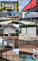Persianas y Cortinas Motorizadas de Poliéster 6063-T5, Resistentes a los Rayos UV y al Viento, para Privacidad en Balcones y Pérgolas Exteriores