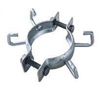 Pince de fixation réglable en acier au carbone galvanisé à chaud pour poteau de câble optique de communication avec structure de support de charge