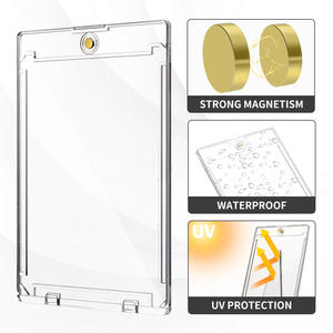Portatarjetas magnético de 4mm para tarjetas comerciales, portatarjetas One Touch de 35PT, protectores de tarjetas de plástico duro, tarjetero magnético - Product Image 4