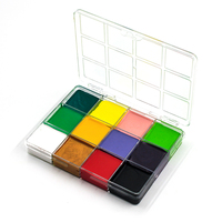 Kit de peinture pour le visage à l'huile OEM, 12 couleurs, imperméable, non toxique, palette de peinture corporelle pour Halloween et maquillage de fête, ensemble de peinture pour le visage