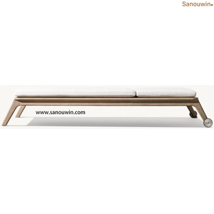 Lit de repos en teck durable fabriqué à la main dos tissé tous temps mobile confortable résistant aux taches bonne qualité - Product Image 5