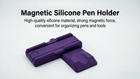 Support de stylo magnétique en métal et silicone, personnalisable OEM/ODM, multi-tailles et multi-formes, idéal pour un usage quotidien au bureau