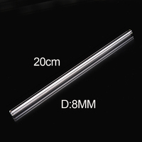 Ensemble d'accessoires de bar d'hôtel personnalisés et économiques, comprenant des pailles en verre PC écologiques de 8 mm de diamètre et 20 cm de longueur, pour la maison et la cuisine