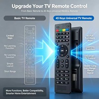 Control Remoto Universal IR de 45 Teclas para Smart TV, Control Remoto de Repuesto ABS para Android TV, OEM ODM Personalizado JCXK