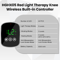 Appareil de thérapie par la lumière rouge sans fil 660nm & 850nm pour le massage du genou.
