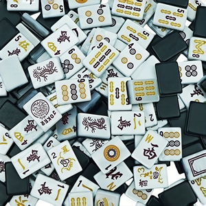 Ensemble de <span class=keywords><strong>Mahjong</strong></span> américain de luxe en acrylique, tuiles noires <span class=keywords><strong>et</strong></span> blanches nacrées, 160 tuiles, portable, en stock, pour jeu ou cadeau, Oh Mine <span class=keywords><strong>Mahjong</strong></span> - Product Image 3